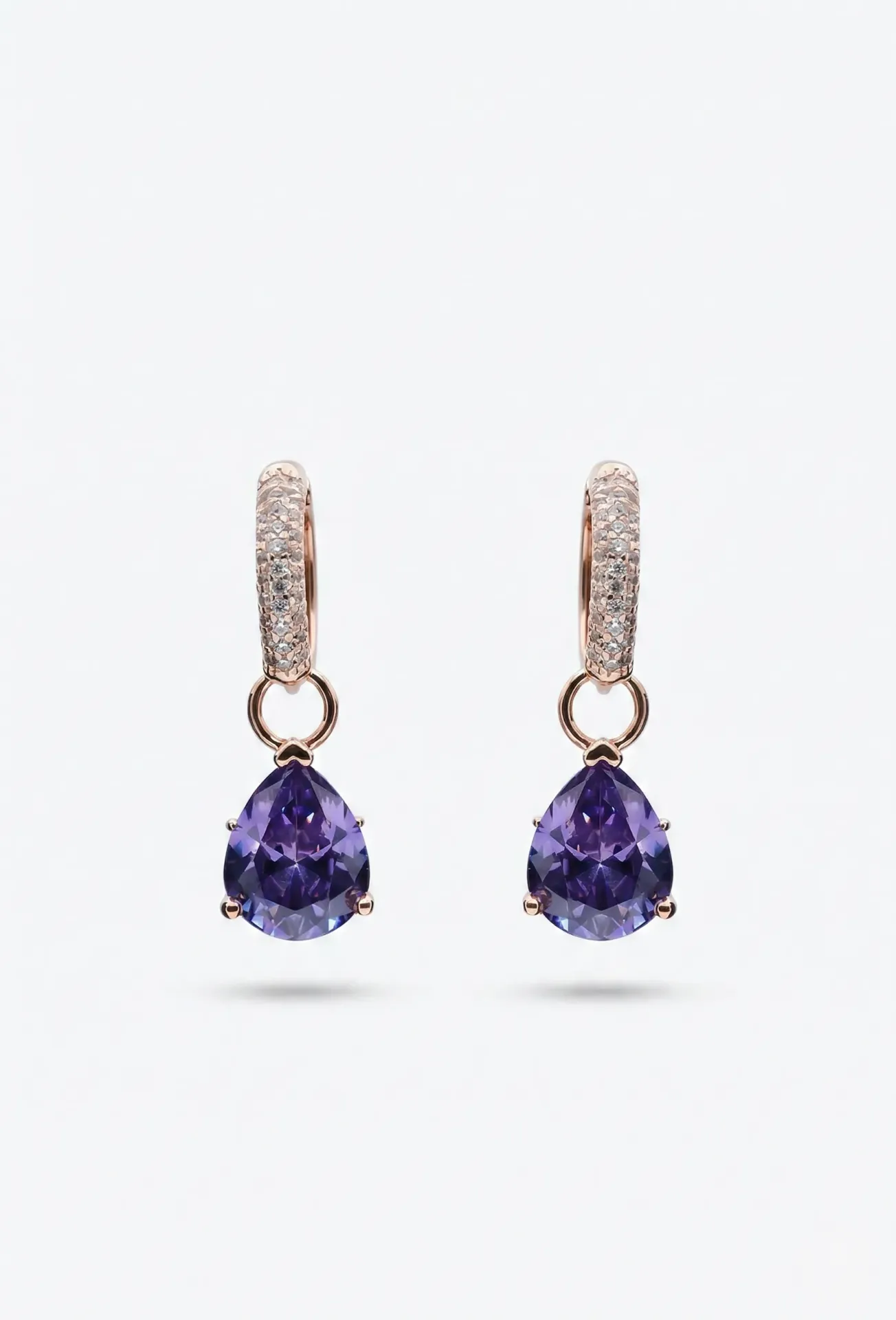 Radiant Purple Teardrop Earrings