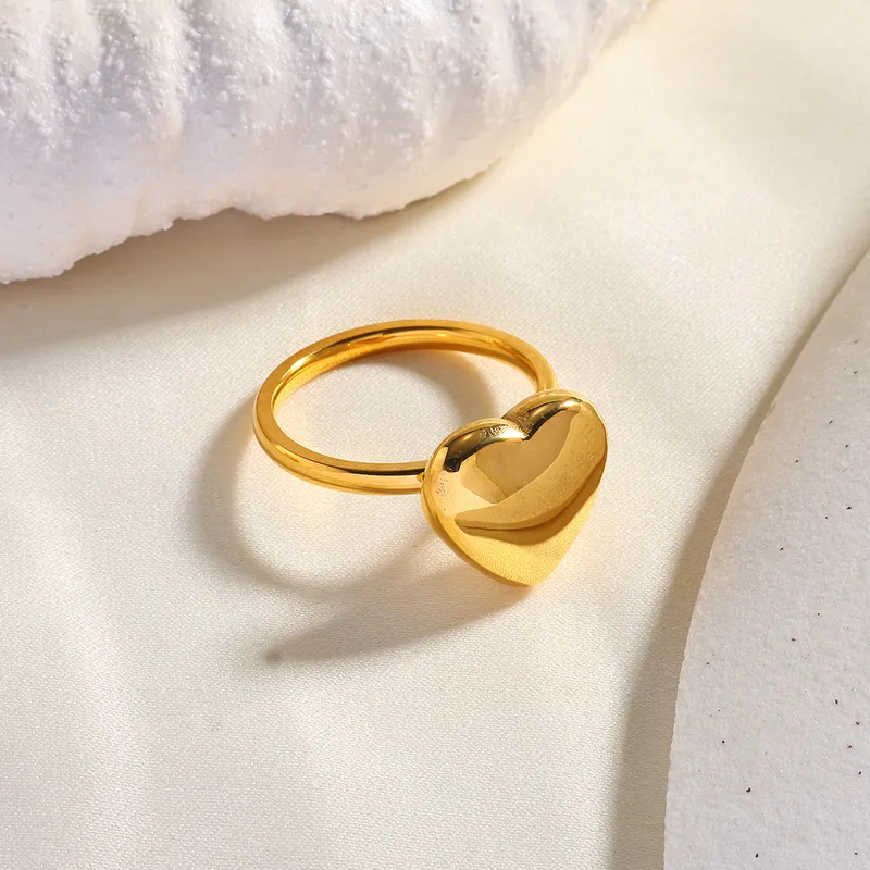 Gemini said 18K Gold Plated Heart Statement Ring