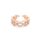 Gemini said Geometric Baguette Crystal Open Ring