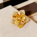 Gemini said Golden Blossom Floral Brooch